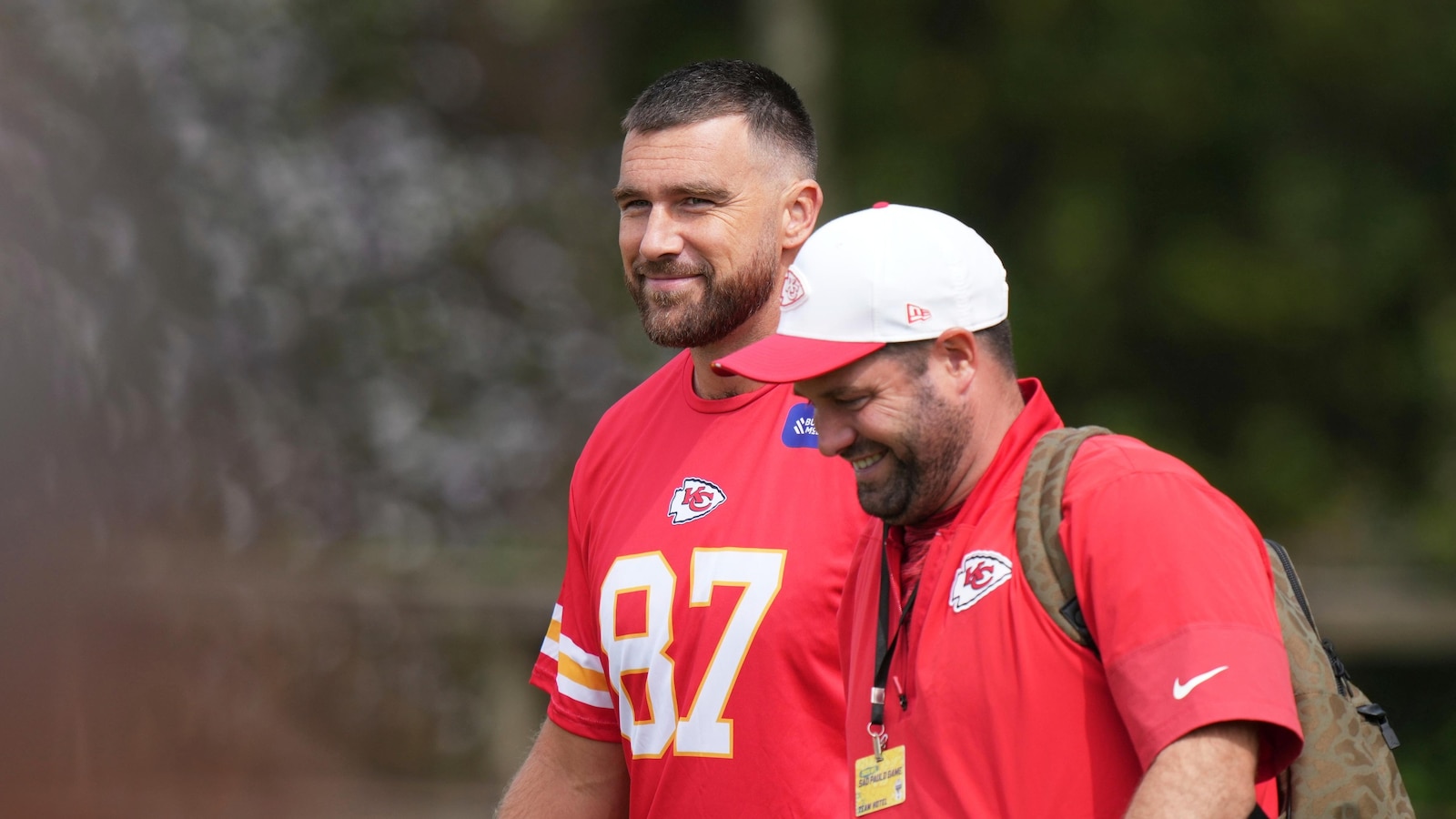 Travis Kelce on what’s changed since his engagement to Taylor Swift: ‘I got one more ring’
