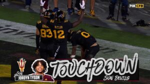 Sam Leavitt finds Jordyn Tyson for 57-yard TD shrinking ASU's deficit against TCU