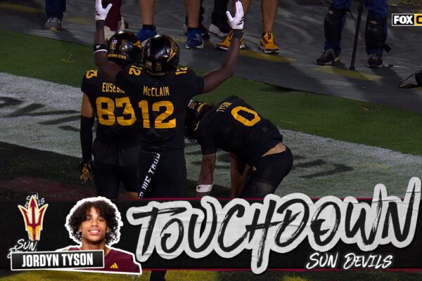 Sam Leavitt finds Jordyn Tyson for 57-yard TD shrinking ASU's deficit against TCU