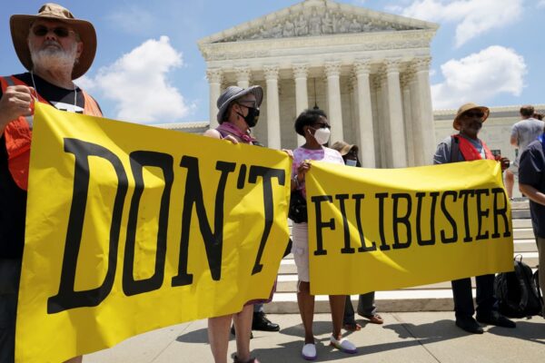 Trump calls for U.S. Senate to scrap filibuster rule