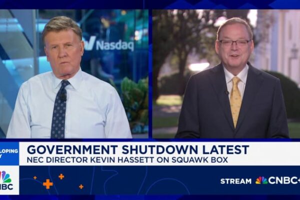 Hassett links Trump layoff threat to next funding vote