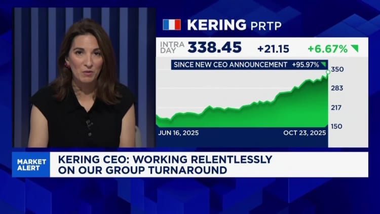 Kering shares pop as Gucci sees sharp sequential improvement Kering shares pop as Gucci sees sharp sequential improvement