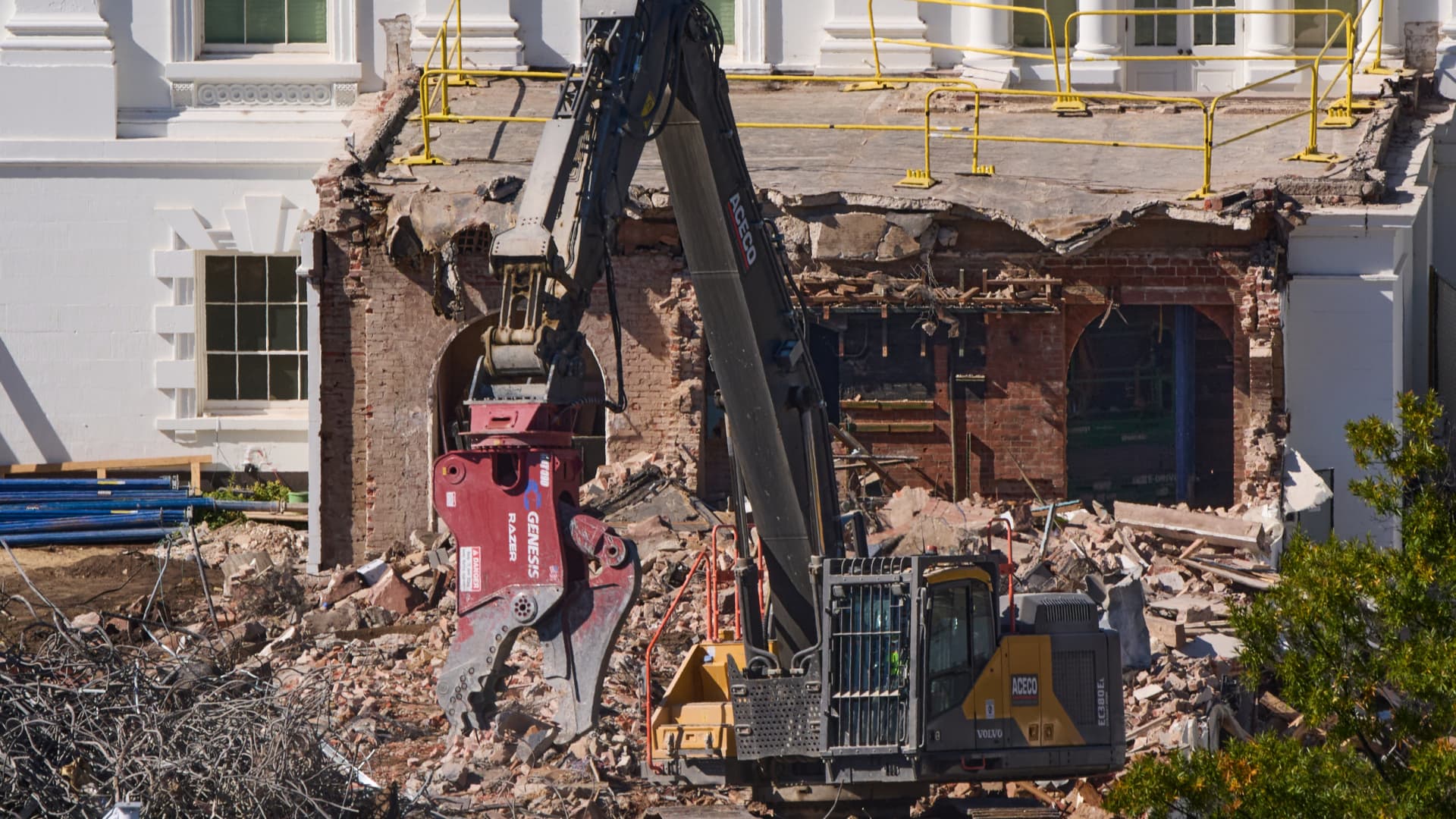 White House East Wing demolition nearly complete to make room for Trump ballroom