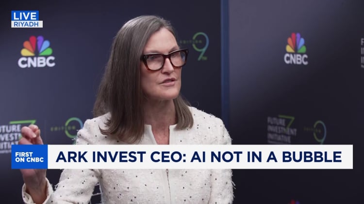 Cathie Wood flags market correction risk but rejects AI bubble fears Cathie Wood flags market correction risk but rejects AI bubble fears