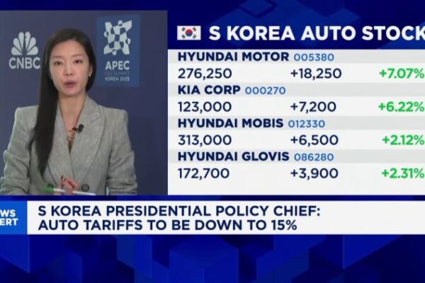 South Korean auto, shipbuilding shares climb after trade deal finalized