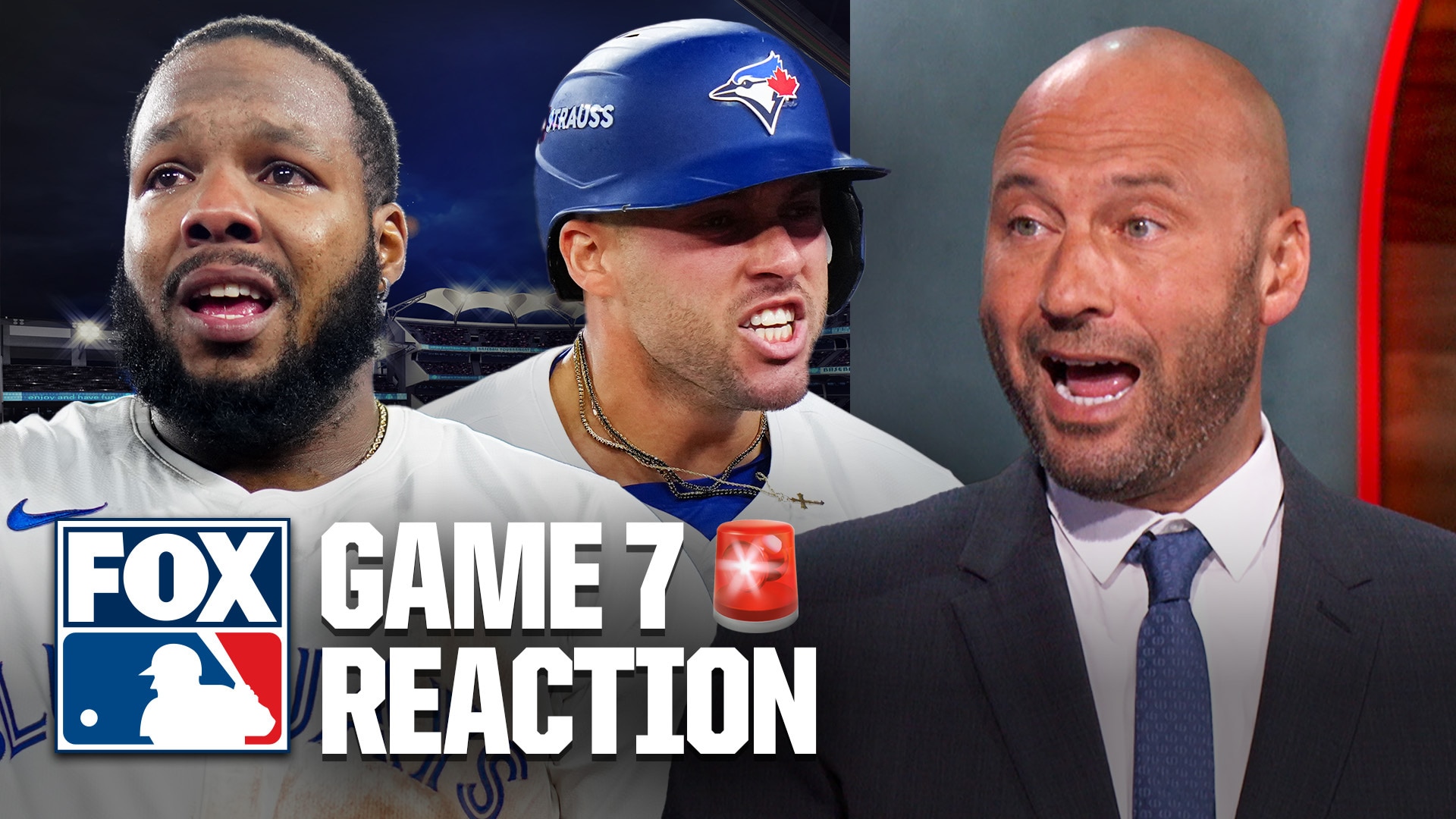BLUE JAYS WORLD SERIES BOUND 🚨 Derek Jeter, A-Rod & Big Papi react to EPIC ALCS Game 7