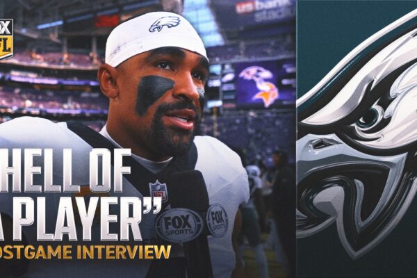 Jalen Hurts on DeVonta Smith's amazing performance in Eagles win 🔥 'Hell of a player'