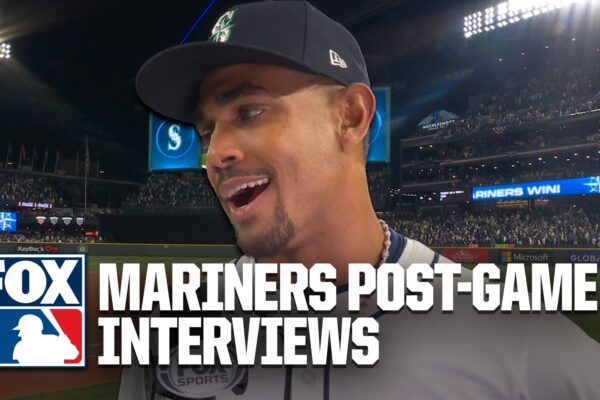 Julio Rodríguez, Cal Raleigh & Jorge Polanco on Mariners' long-awaited home playoff win vs,. Yankees