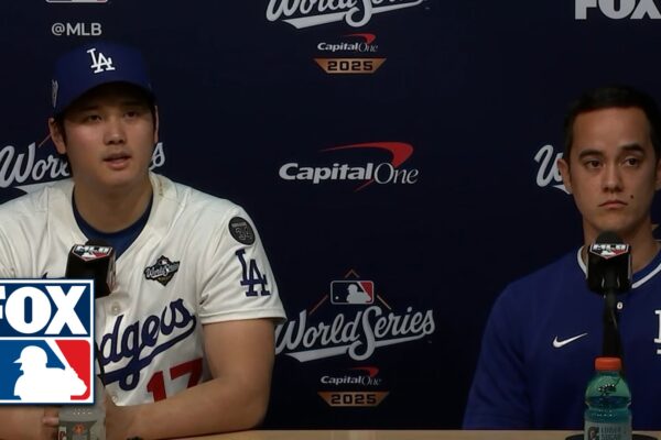 Shohei Ohtani FULL Press Conference Following Dodgers Loss in World Series Game 4 | MLB on FOX