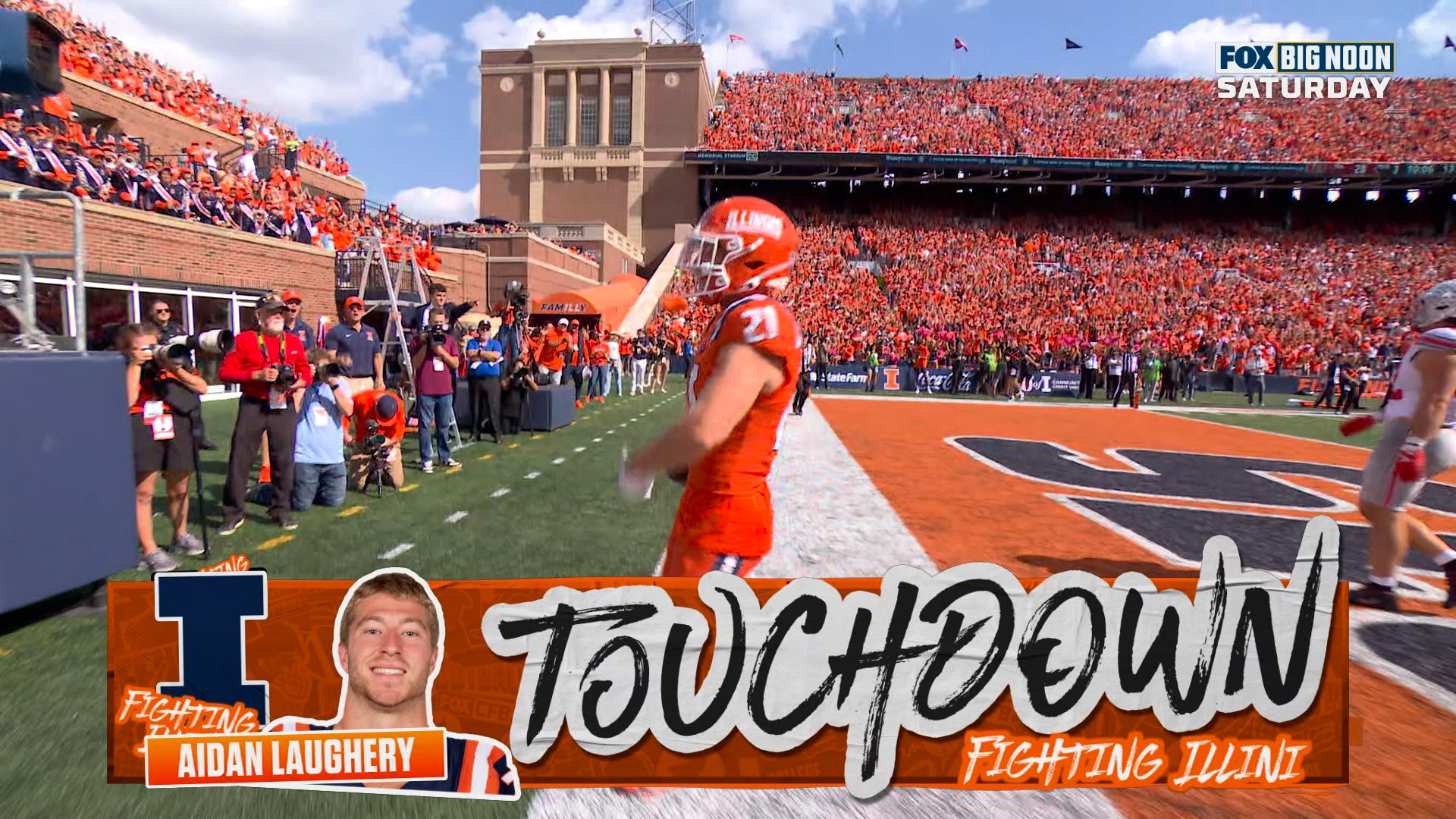 Aidan Laughery scores on trick play, shrinking Illinois' deficit against Ohio State