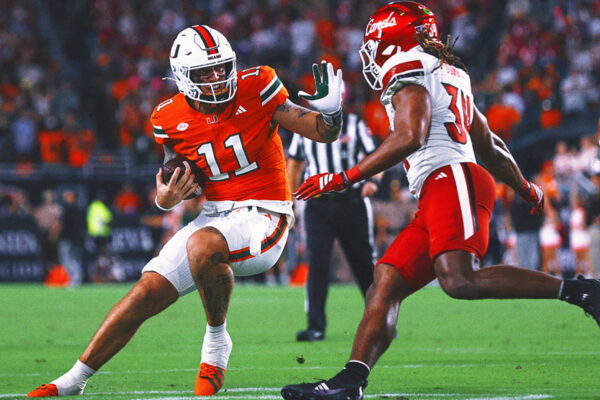 Carson Beck Throws 4 Interceptions as No. 2 Miami Falls to Louisville