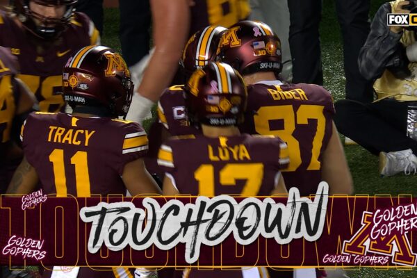 Drake Lindsey connects with Lameke Brockington for 20-Yard TD to give Minnesota lead over Nebraska