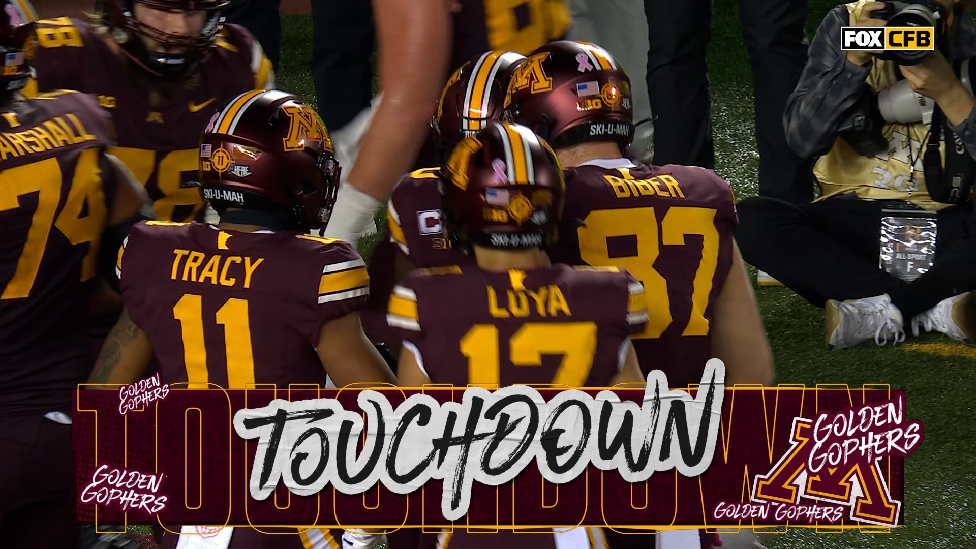 Drake Lindsey connects with Lameke Brockington for 20-Yard TD to give Minnesota lead over Nebraska