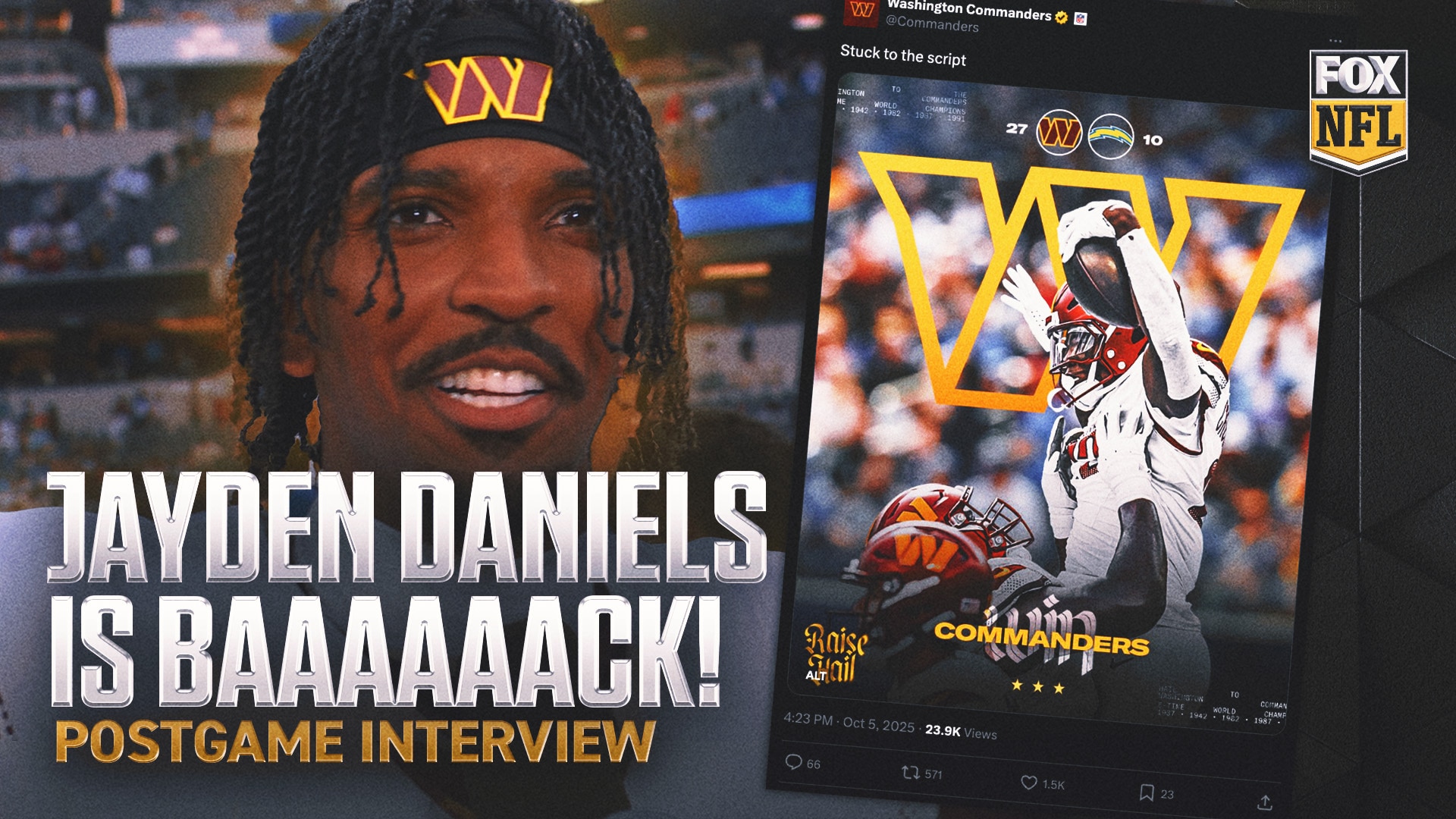 Jayden Daniels on injury concerns: "Everybody can stop talking on social media about the brace…I am good"