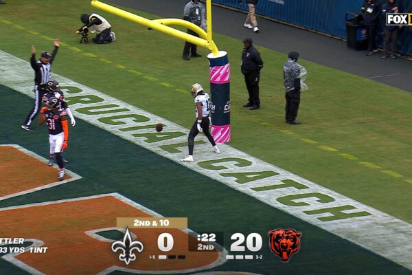Saints' Spencer Rattler finds Chris Olave for 21-yard TD, shrinking deficit against Bears | NFL Highlights