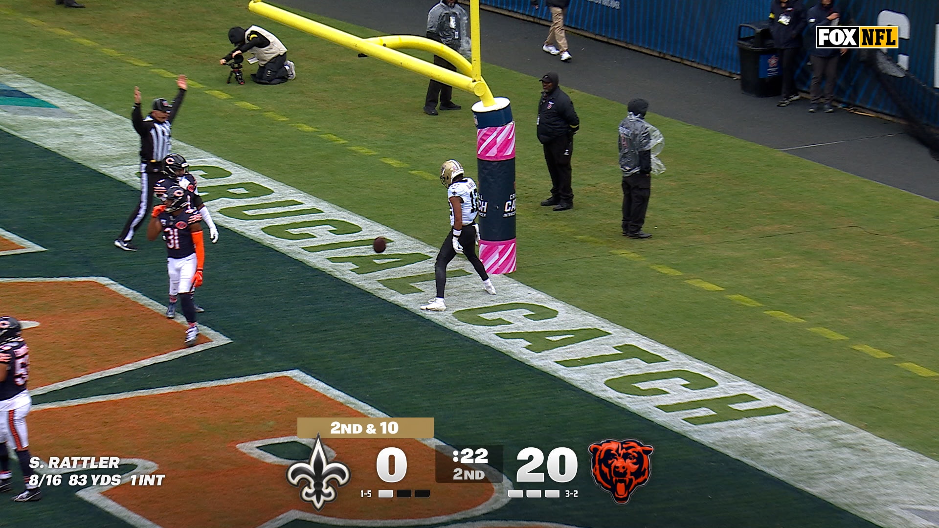 Saints' Spencer Rattler finds Chris Olave for 21-yard TD, shrinking deficit against Bears | NFL Highlights