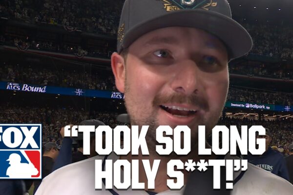 Cal Raleigh, Julio Rodriguez, & more REACT to winning Game 5 over Tigers | MLB on FOX