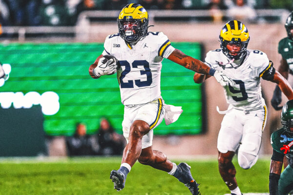 No. 25 Michigan Rushes For 200-Plus Yards in Win vs. Michigan State