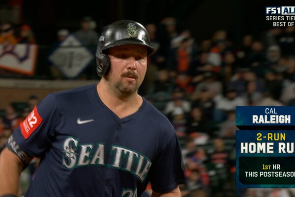 Cal Raleigh crushes his first postseason home run to extend Mariners’ lead over Tigers