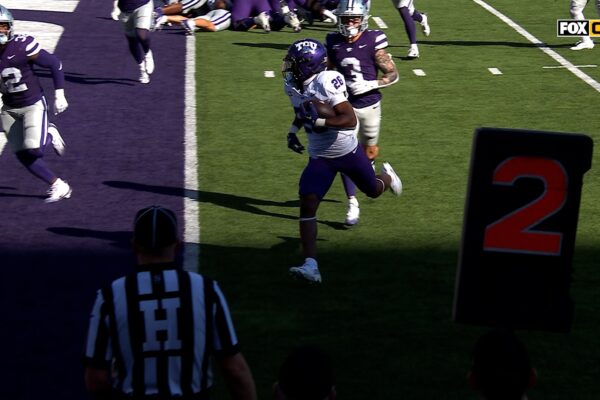 Jeremy Payne punches it in from one yard out to give TCU lead over Kansas State