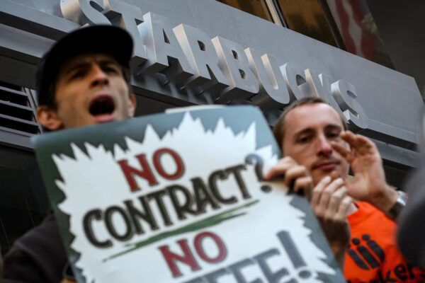 Starbucks Workers United union strikes on Red Cup Day
