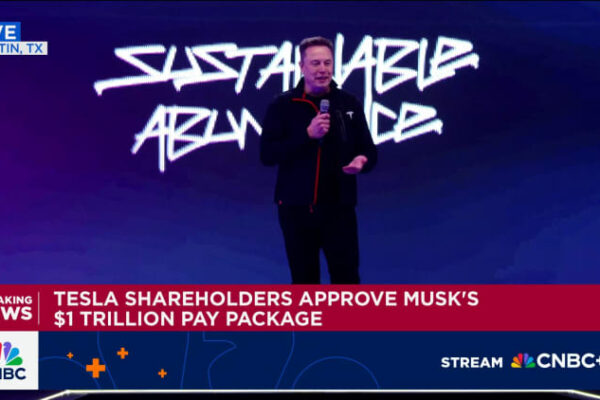 Tesla says shareholders approve Musk’s  trillion pay plan with over 75% voting in favor