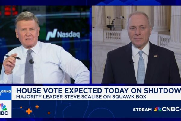 House to vote on bill to end shutdown around 7 p.m. ET Wednesday: Scalise