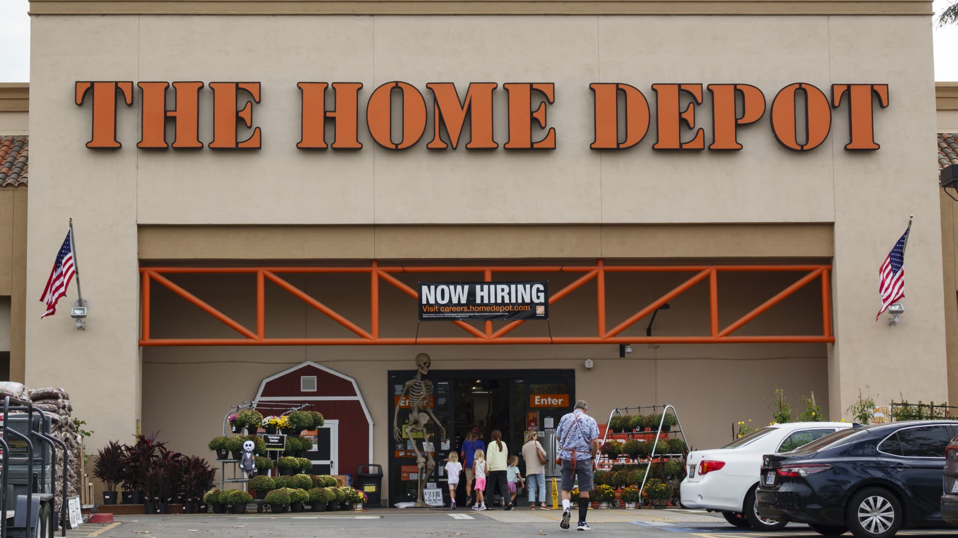 Stocks making the biggest moves premarket: HD, OWL, AS, HP