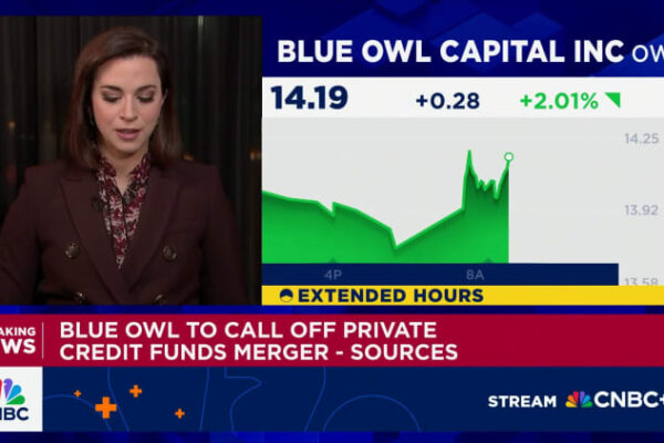 Blue Owl calls off merger of its two private-credit funds after announcement rattles stock