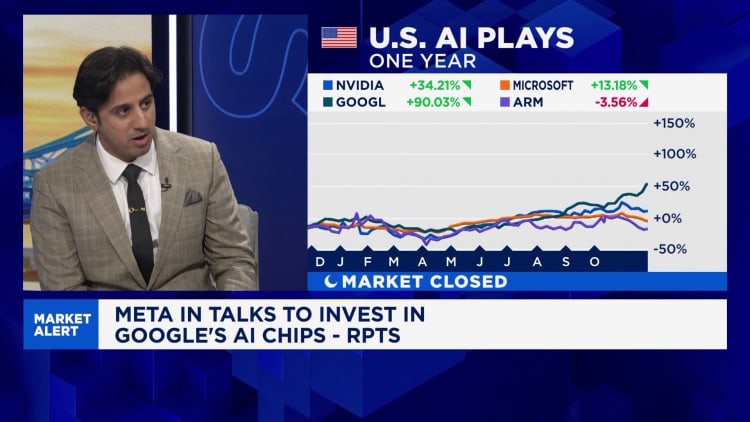 Nvidia shares fall 3% on report Meta will use Google AI chips