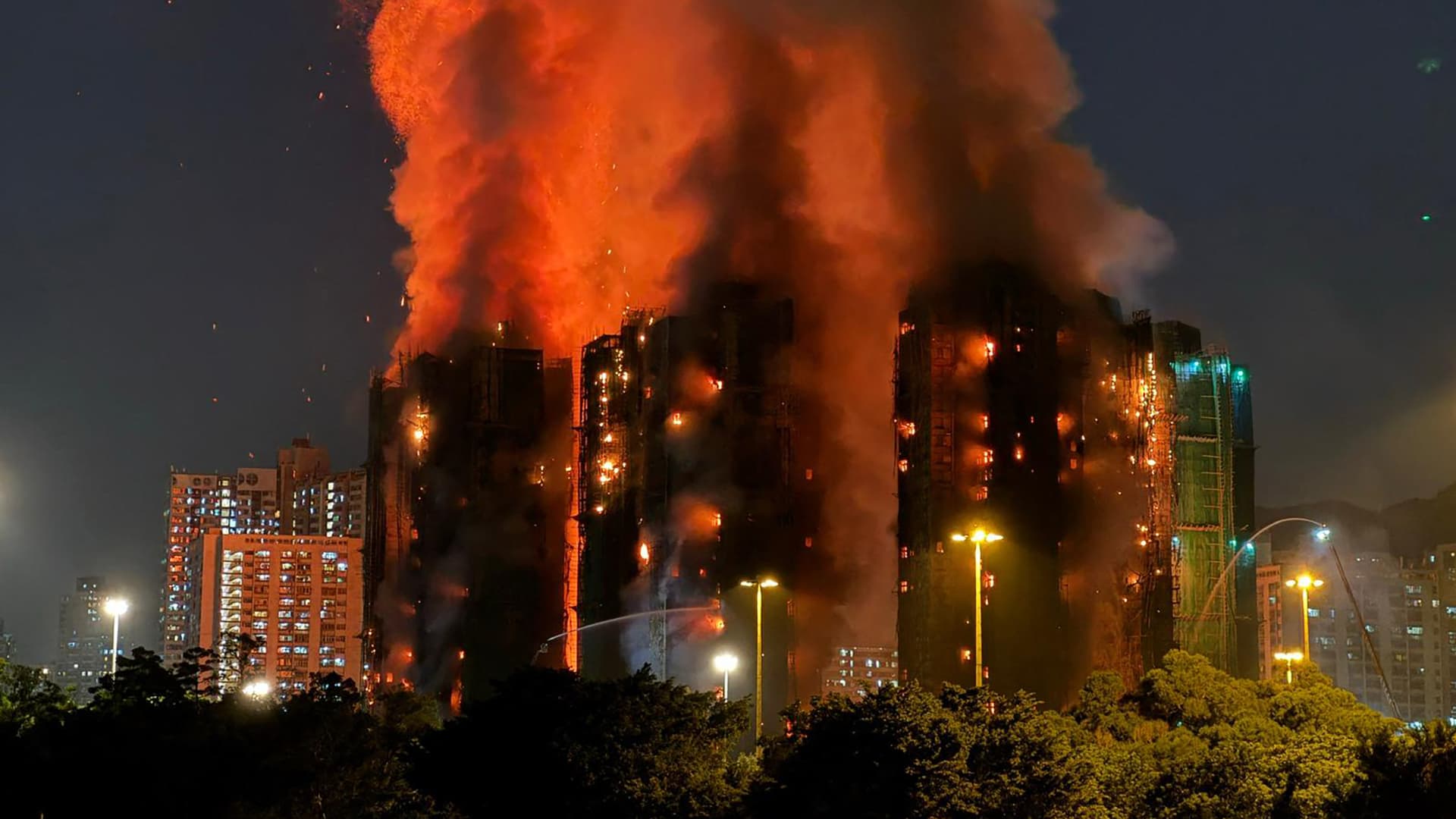 Hong Kong tower fire toll rises to 44, police arrest three