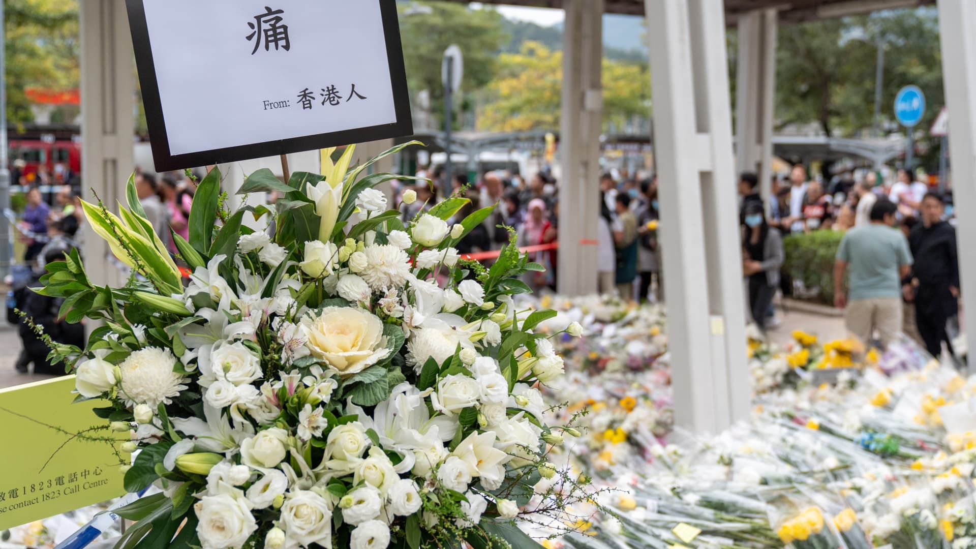 Anger simmers over Hong Kong deadly blaze as Beijing warns against ‘disruption’