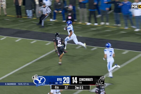 LJ Martin rushes for 33-yard TD to SEAL BYU's 26-14 win over Cincinnati