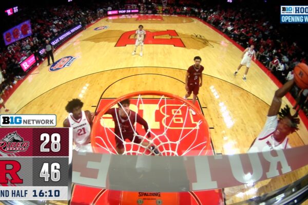 Dylan Grant throws down POWERFUL dunk, extending Rutgers lead vs. Rider