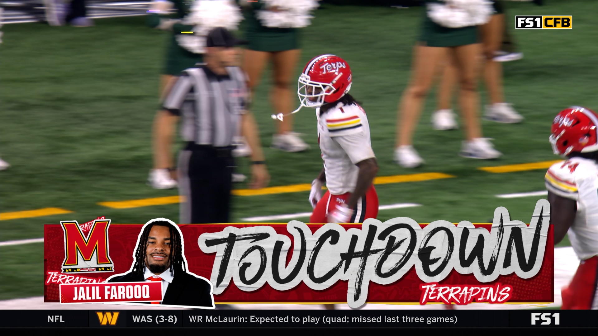 Malik Washington hits Jalil Farooq for 24-yard touchdown, cutting Maryland’s deficit against Michigan State