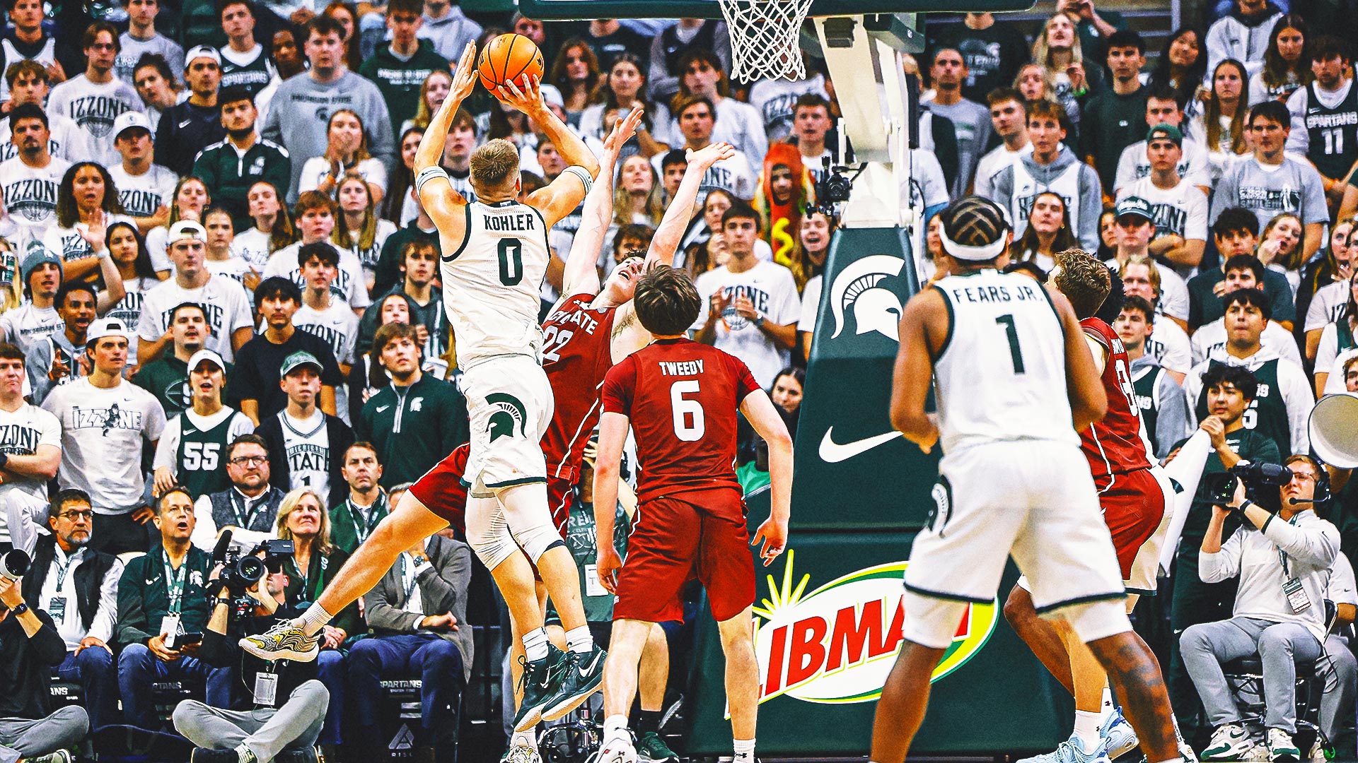 Jaxon Kohler Scores 16 Points in No. 22 Michigan State’s 80-69 Win Over Colgate