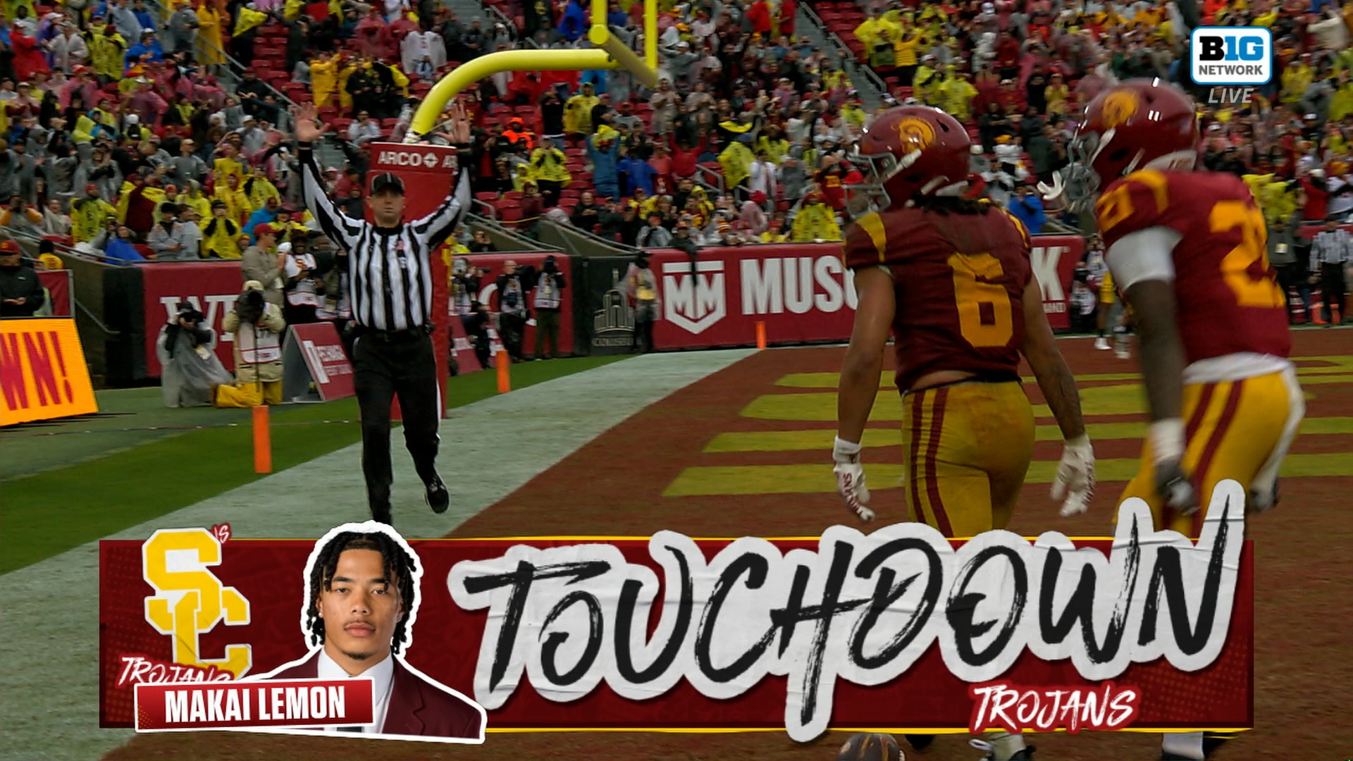 Jayden Maiava connects with Makai Lemon for spectacular 12-yard TD, cutting USC’s deficit against Iowa