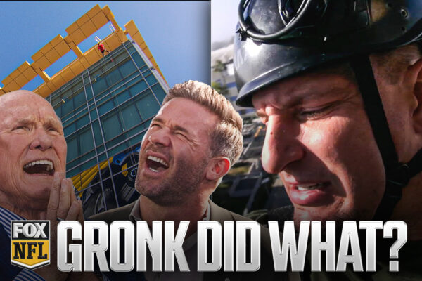 Rob Gronkowski Rappels Down 5-Story Building in Wild ‘FOX NFL Sunday’ Stunt