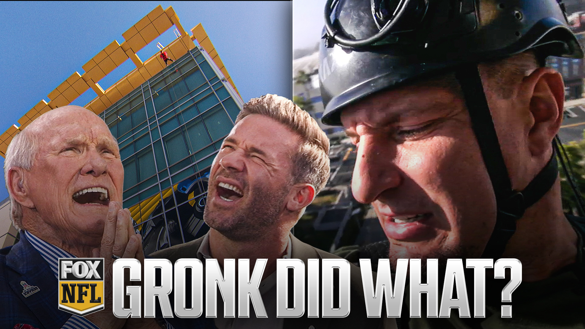 Rob Gronkowski Rappels Down 5-Story Building in Wild ‘FOX NFL Sunday’ Stunt