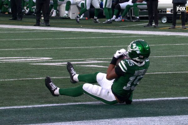 Jets' Tyrod Taylor finds Adonai Mitchell for a 52-yard touchdown vs. Falcons | NFL Highlights