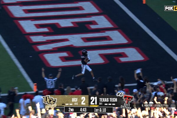 Reggie Virgil rushes for 30-yard TD, extending Texas Tech's lead over UCF