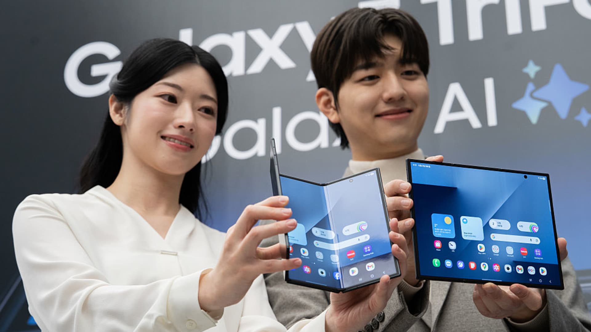 Samsung launches its first multi-folding phone as competition from Chinese brands intensifies