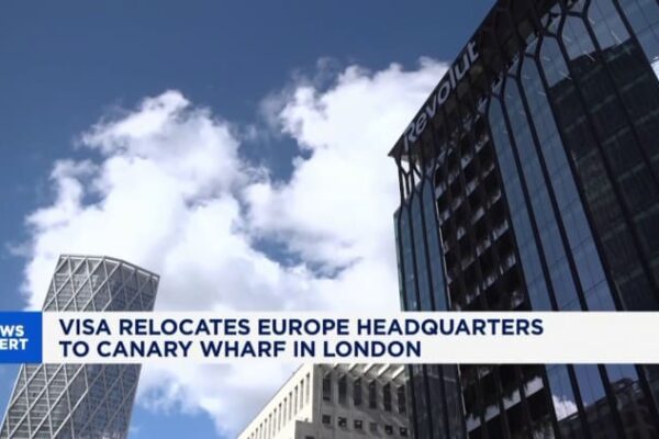 London’s Canary Wharf gains momentum as Visa, JPMorgan lease space