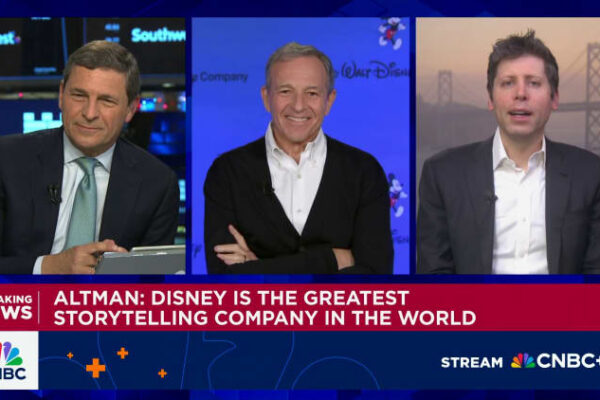 Disney’s OpenAI stake is ‘a way in’ to AI, Iger tells CNBC