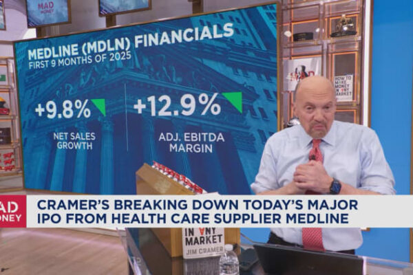 Medline stock is a little too expensive to buy post IPO, Jim Cramer says