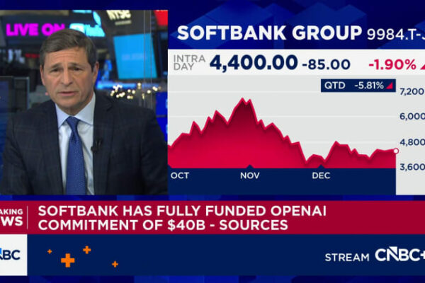 Softbank has fully funded  billion investment in OpenAI, sources tell CNBC