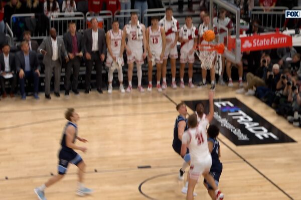 Wisconsin's Nolan Winter finishes put back, sending game to OT against Villanova
