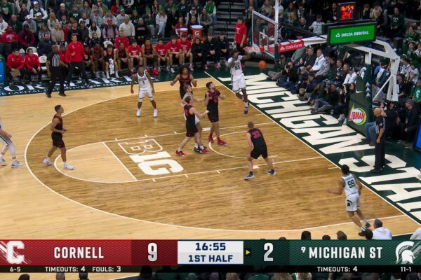Michigan State's Jeremy Fears finds Coen Carr for STRONG alley oop vs. Cornell