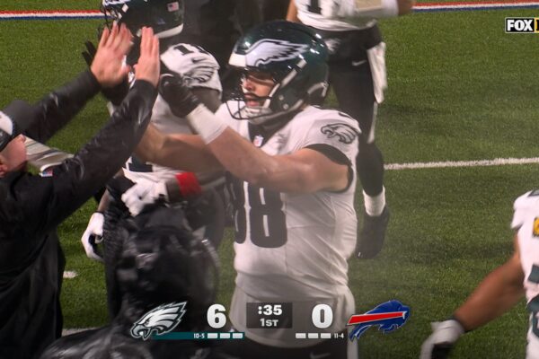 Eagles' Jalen Hurts finds Dallas Goedert for a one-yard touchdown vs. Bills | NFL Highlights