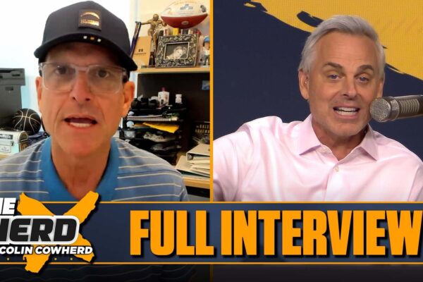 Jim Harbaugh on Chargers vs. Eagles, Justin Herbert, Coach of the Year | FULL INTERVIEW | The Herd